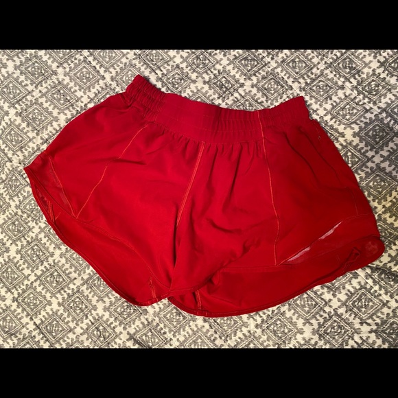 lululemon athletica Pants - Lululemon Hotty Hot Low Rise red shorts